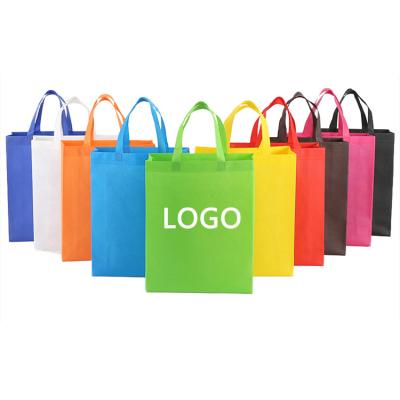 China Cheap Custom Handled Printed Recyclable Non Woven Fabric Shopping Bag With Logo for sale