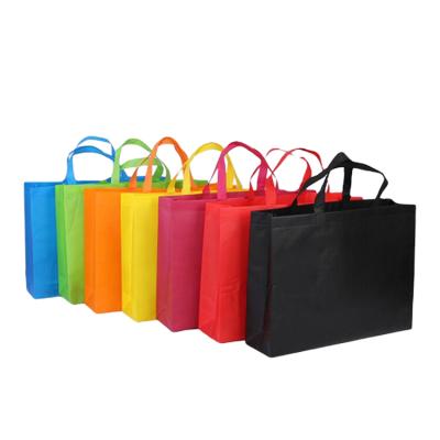 China Custom Logo Handled Printing Foldable Reusable Non Woven Bags Eco Friendly Bags for sale