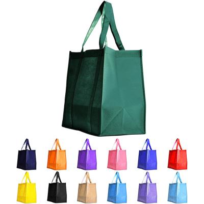 China Promotional Custom Logo Handled Colorful PP Non Woven Tote Bag For Supermarkets for sale