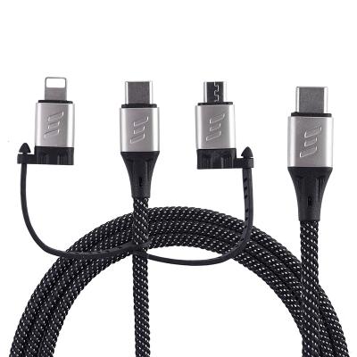 China Fast Charging Speed ​​3 In 1 Phone Cables Fast Charging Type-C Android Multi Function Data Iphone Cable for sale