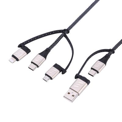 China Multi function data transfer cable PD65W six in one full function data line Apple zinc alloy Android TYPE-C suitable for two to three laptop data cable for sale