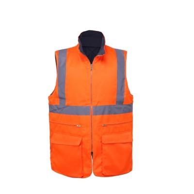 China Breathable Outdoor Winter Vest Mens Safety Workwear Winter Construction Vest Safety Vests Customized Reflective for sale