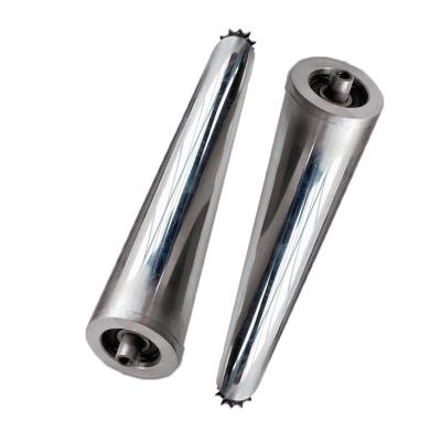 China Hotels Custom Made Zinc Plating Carbon Steel Gravity Tapered Roller Supplier For Gravity Conveyor System for sale