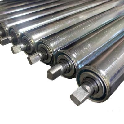 China Hotels Gravity Conveyor Rollers Milled Shaft Roller Steel Roller For Conveyor Line for sale