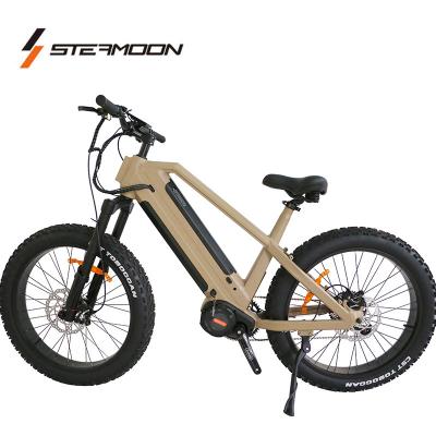 China Steamoon 48V 1000W Mid Motor Bafang G510 Dual Battery 30Ah Fat Tire Mountain Electric Bike Electric Bike e-bike e-bike for sale