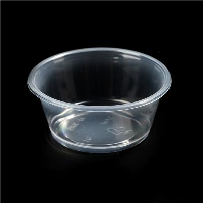 China Customized Single Wall Food Container 1oz Clear Party Cup PP 1oz Disposable Sauce Cup With Lid for sale