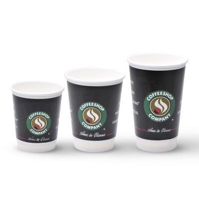 China Food Grade Disposable Biodegradable Coffee Cups Wallpaper Double Cup Pla Blank Pulp for sale