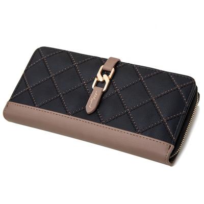 China 2022 Wholesale Fashionable OEM PU Leather Large Capacity Water Proof Women Wallets Customized Wallets Long For Women for sale