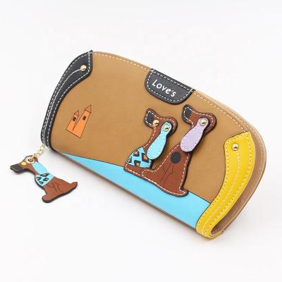 China Custom Water Proof Girls Fashion Lovely Coin Purse Card Holder PU Leather Cute Dog Wallets For Women for sale