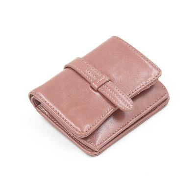 China 2022 New Multifunctional Small Ladies PU Wallet Card Holder Wallet Short Waterproof Leather Coin Purse for sale