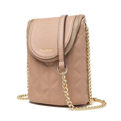 China New Trend Zipper Women Cell Phone Bag Water Proof Single Shoulder Chain Bags Border Messenger Bag For Girls for sale