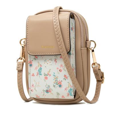 China Newest Small Water Proof Cross - Body Bags PU Lady Cell Phone Wallet Fashion Women Pinch Cell Phone Bags for sale