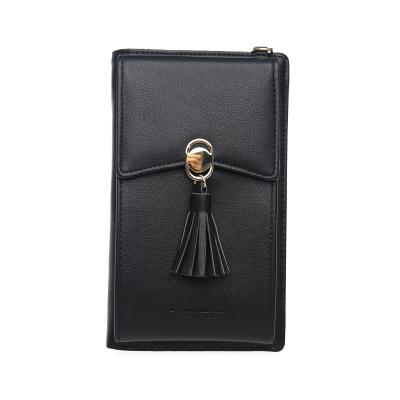 China Water Proof Promotion Women's Lightweight Cross - Body Shoulder Phone Bag Multi Tassel Slot Card Wallet Purse for sale