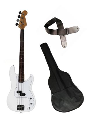 Chine Guitare basse électrique de contreplaqué blanc 43 pouces avec le sac/courroie à vendre