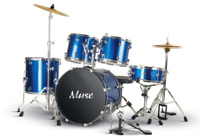 China Custom Blue 5 Piece Full Size Acoustic Adult Drum Set PVC Series A525Q-803 for sale