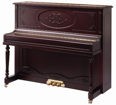 China Piano vertical acústico Handcrafted fino lujoso de Solidwood con la pierna recta AG-125Y8 en venta