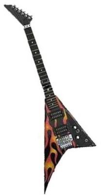 China 43inch Peculiar / V Shape Electric Guitar With Decorative Decal AG43-V1 for sale