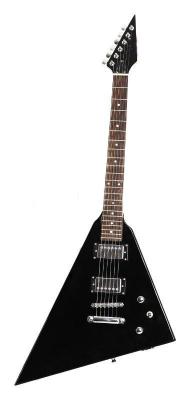 China black 39 inch 2 Humbucker V Shape Electric Guitar with Hard wood body AG39-V2 for sale