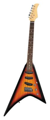 China 46 Inch Single Coil Sunburst Electric Guitar Peculiar / V Shaped Guitars AG46-V1 for sale