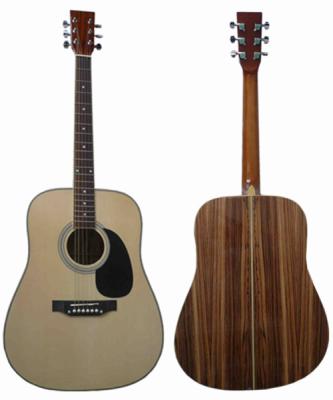 China Guitarra ocidental pequena da guitarra acústica da madeira compensada do Zebrawood com o reforço nivelado médio AF4122 à venda