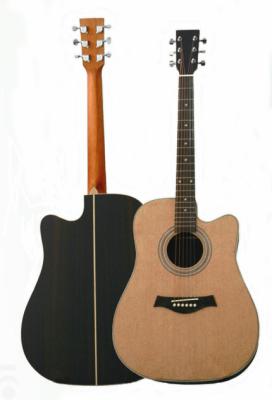 China Classic Rosewood Back Wood Cutaway Acoustic Guitar Black / Brown AF4123C for sale