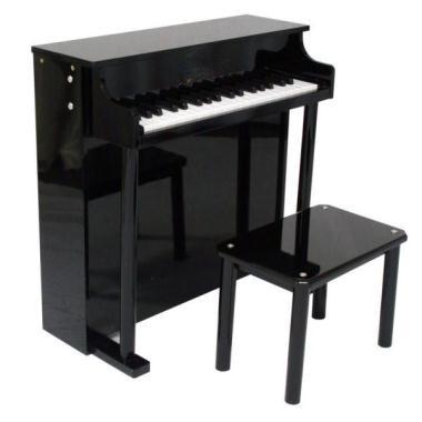 China Llave de madera del piano 37 del juguete del mini juguete vertical bastante negro para los niños U37A en venta