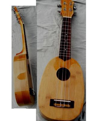 China Vintage Special Whole Bamboo Wood Hawaii Guitar Ukulele Elliptical shaped AGUL17 for sale