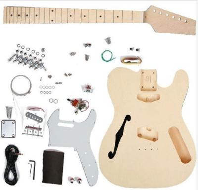 China TL Type DIY Electric Guitar Kits Maple neck Guitar with F Hole On The Top AG-TL4 for sale