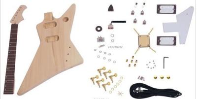 China Unfinished DIY Electric Guitar Kits , Flying Style Double Humbucker Guitar AG-FV3 for sale