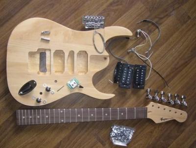 China 39 inch Ibanez Type DIY Electric Guitar Kits / Semi Finished Guitar Kit AG-IB1 for sale