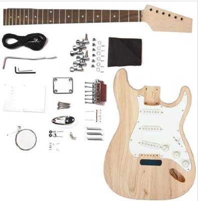 China Fender ST Style Solid Mahogany DIY Electric Guitar Kits Single Coil Guitar AG-ST2 for sale