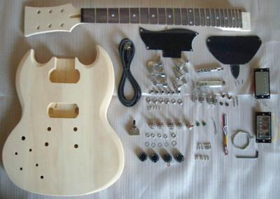 China Basswood SG Style DIY Electric Guitar Kits Semi - finished Electric Guitar AG-SG1 for sale