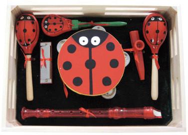 China Cartoon Kids Music Instrument Percussion Kawai Wood Toy Outfit with Wooden Box for sale