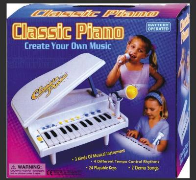 China Classic Small Plastic Toy Piano Battery Operated With Microphone Demo Songs for sale