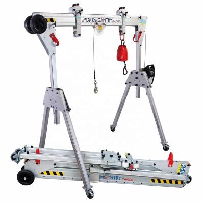 China Small Aluminum Alloy Crane European Gantry Crane Hand Pushed Light Duty Gantry Crane With Adjustable Height for sale