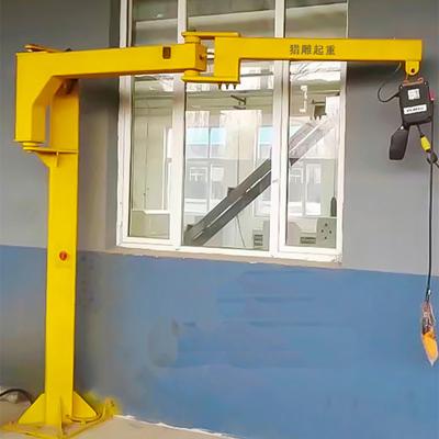 China Gantry Crane Factory Selling Electric Wire Rope Crane 1Ton 2Ton 3 Ton Fixed Pillar With Swing Arm Jib Crane for sale