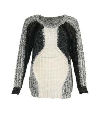 China THS Anti-pilling Women's Sweater Knitted Pull Woman With Mohair Knit for sale