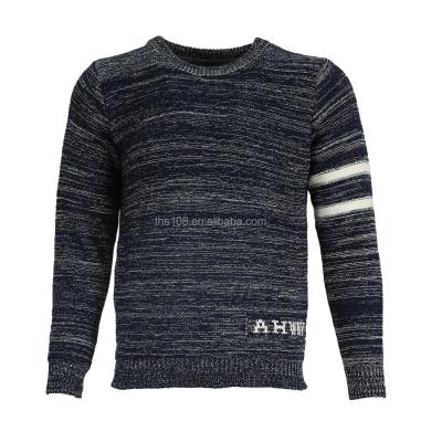 China ANTI-PILLING AROUND NECK MEN'S KNITTED PULLOVER SWEATER WITH MIX COLOR EFFECT for sale