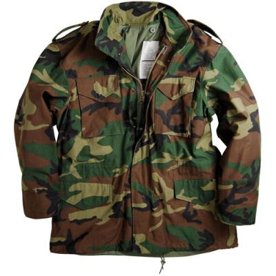 China M65 Combat Woodland Anti-Static Waterproof Military Army Camouflage Tactical Field Jacket Camouflage Summer Satin Black Green Custom Made Winter for sale