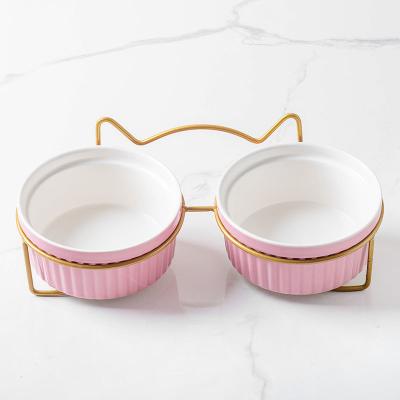 China Factory wholesale price durable many viable colorful ceramic pet dog food bowl for food and water bowl for sale