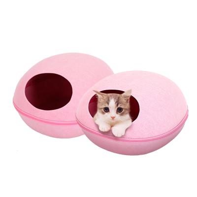 China Breathable Pet Products Cat Box Home Furniture Bedroom For Pet Sofa Bed Foldable Cat Bed Cave for sale