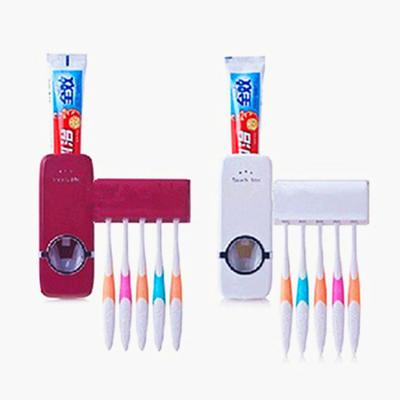 China Viable Wholesale Automatic Wall Mount Toothpaste Dispenser Rack Factory Automatic Toothpaste Dispenser for sale