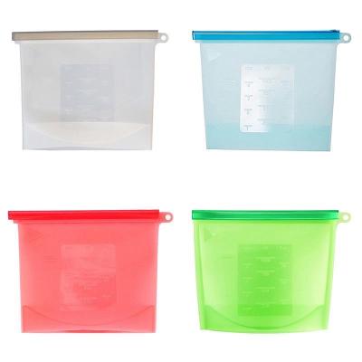 China Reusable Reusable Silicone Snack Bag, Cooking Food Bag, Silicone Lunch Bag for sale