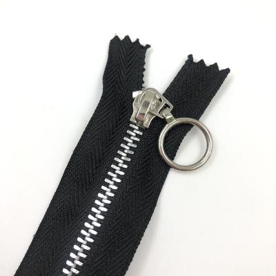 China High Quality 30 Inch Custom Metal Coat Stainless Steel Auto Lock Zipper for sale