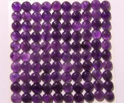 China 18mm round cabochon polished natural amethyst gemstone cabochon for sale