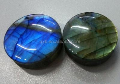 China Highest selling unique instant labradorite natural stone plugs piercing for sale