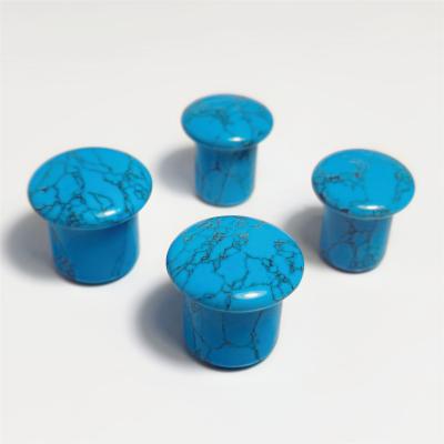 China CLASSIC Stone Socket-Double Flare-6mm Single, 8mm, 10mm, 12mm, 14mm, 16mm, 19mm, 22mm, 25mm Organic Turquoise for sale