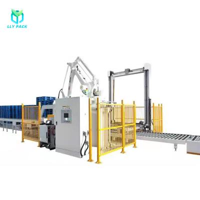 China Food High Productivity Robotic Arm Robot Palletizer Machine For Industrial Corrugated Cardboard Carton Packing for sale