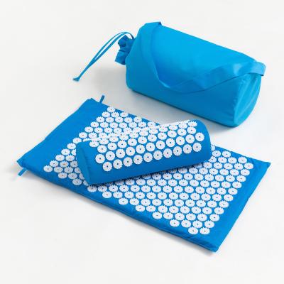 China Manufacturer Wholesale Healthy Relaxation Portable Shakti Organic Linen Acupressure Mat and Pillow Set for sale