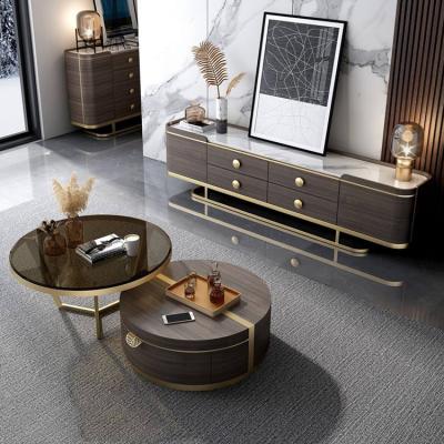 China High quality modern home furniture coffee table TV stand set living room for home for sale